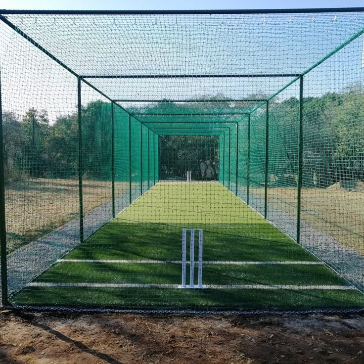 Sports safety nets for cricket pitches and turf grounds